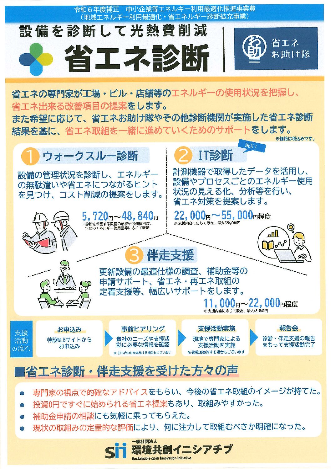 設備を診断して光熱費削減へ ” 省エネ診断 “